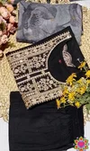 Si 336 Slub Cotton With Embroidery Work Top With Bottom Dupatta